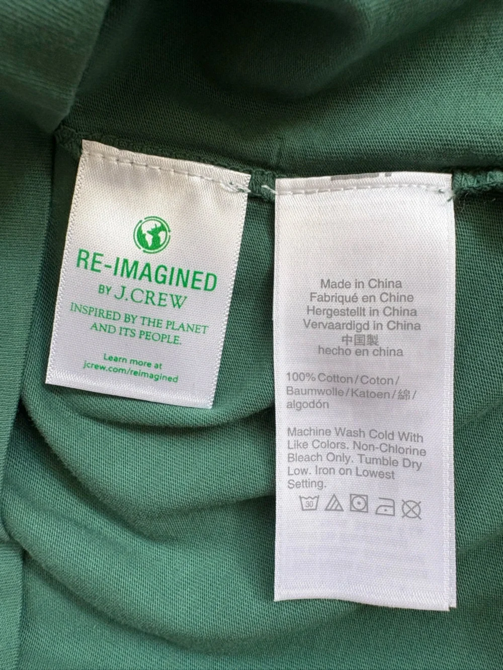 NWT, J. Crew Dark Green Broken In Short-Sleeve Henley, Cotton Jersey, Size XL